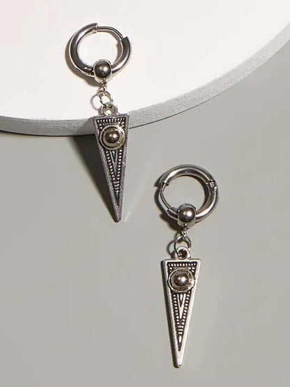 Black Metal Hoops for Men
