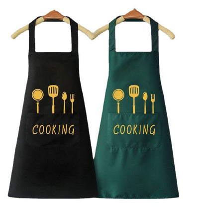 Lovely Cooking Waterproof Apron With Pocket