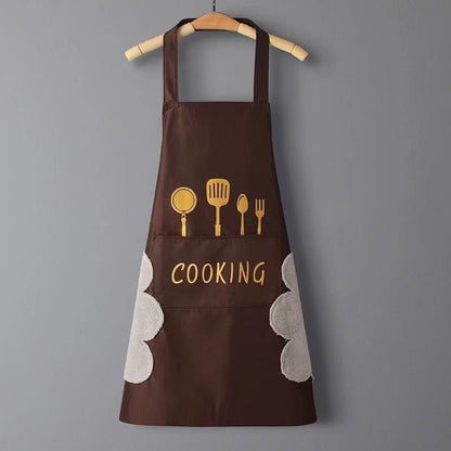 Lovely Cooking Waterproof Apron With Pocket