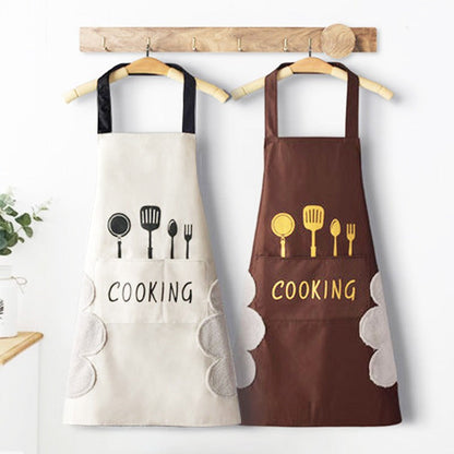 Lovely Cooking Waterproof Apron With Pocket