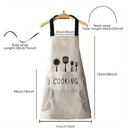 Lovely Cooking Waterproof Apron With Pocket