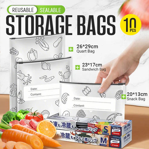 Reusable Aluminum Foil Sealable Storage Bags $9.99 Regular price$19.99Sale price 50