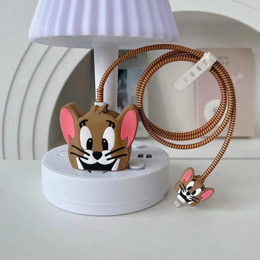 Super Cute Jerry Silicon Apple iPhone Charger Case