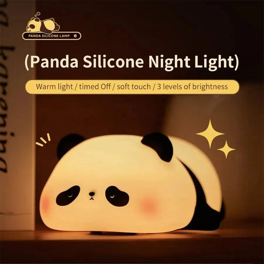 3D Silicon Sleepy Panda Night Lamp