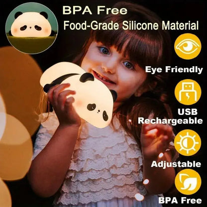 3D Silicon Sleepy Panda Night Lamp