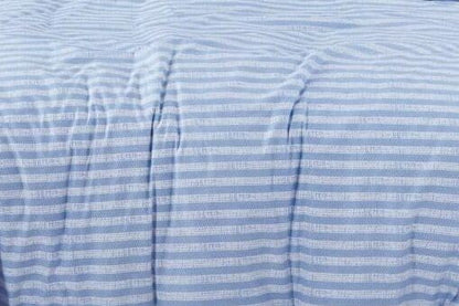 Blue Stripes Double bedsheet with 2 Pillow Covers