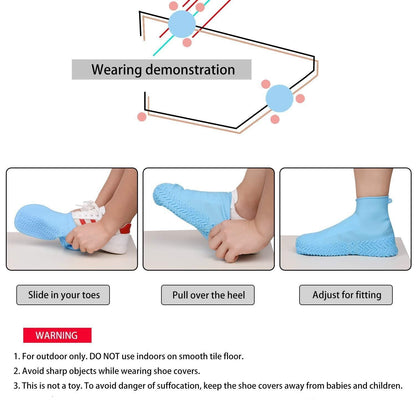 Silicone Reusable Waterproof Shoe Cover (Assorted Colors)