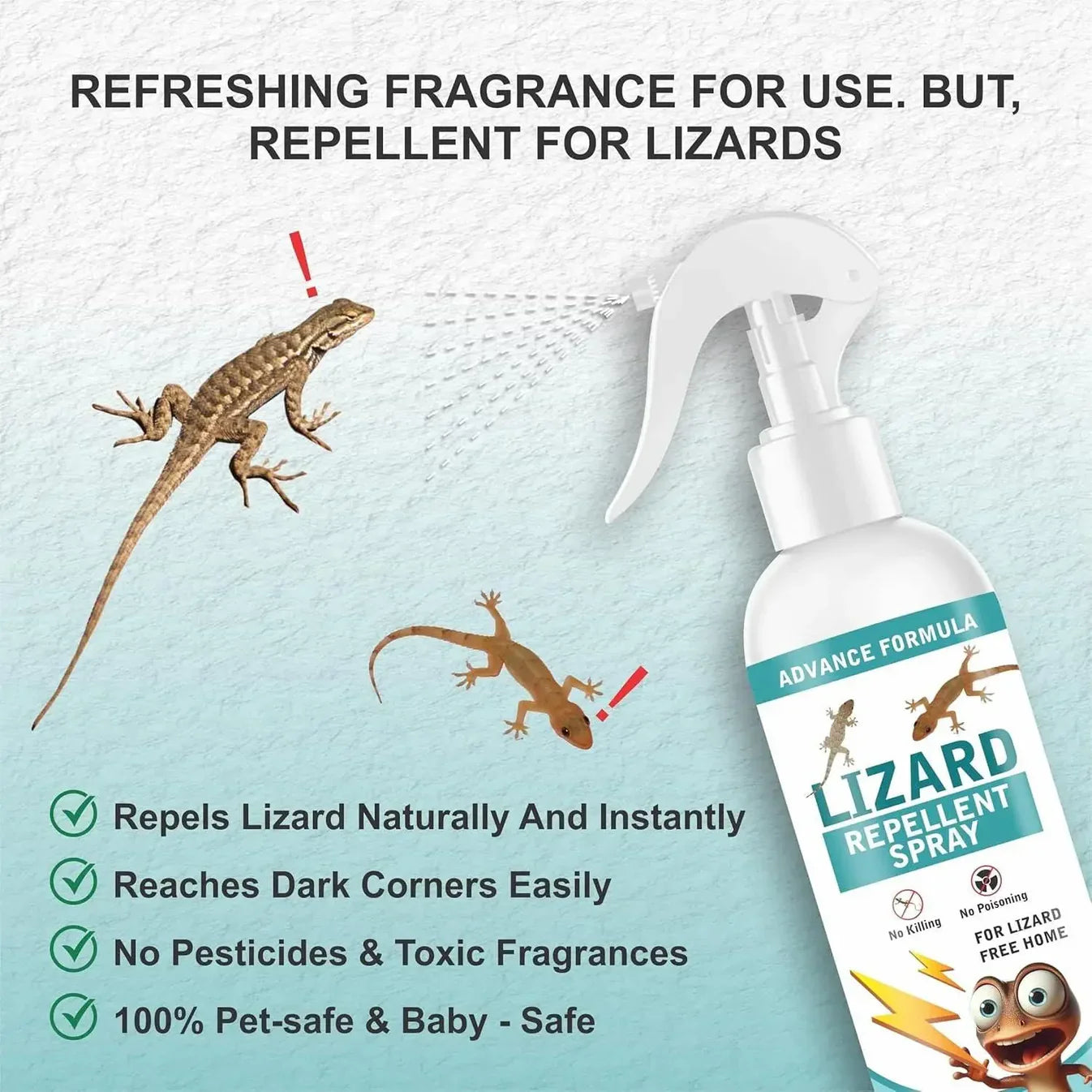 Home Safe Lizard Control Spray – 250ML Herbal Formula