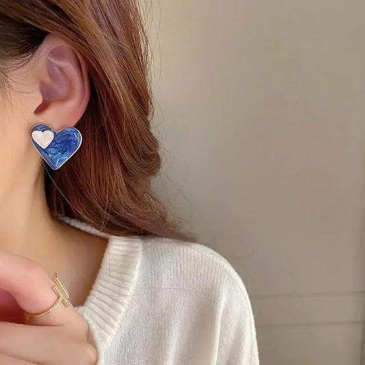 Bluestone Heart Earrings