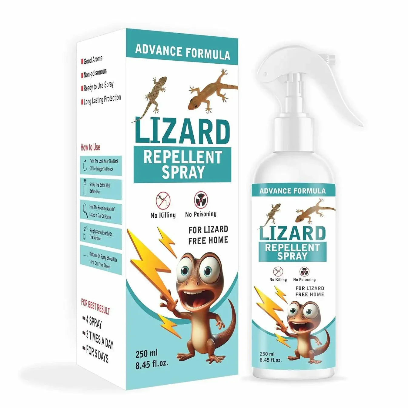 Home Safe Lizard Control Spray – 250ML Herbal Formula