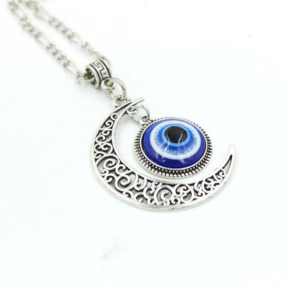 Evil eye necklace with Moon