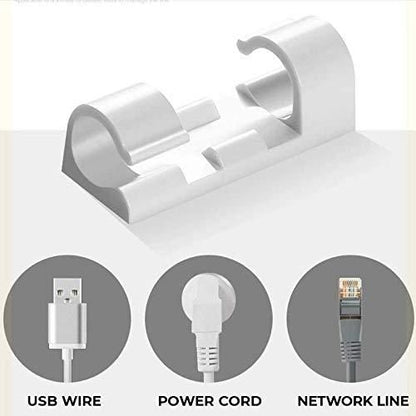 (Buy 1 Get 1 Free) Self Adhesive Cable Clips Wire Manager (Total 40 Pcs)