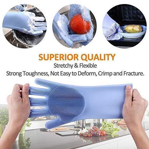 Magic Silicone Scrubbing Gloves for Dishwashing & Cleaning