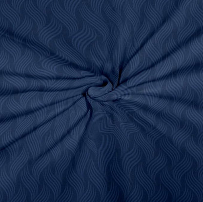 Blue Cotton Blend Elastic Fitted King Bedsheet with 2 pillow covers