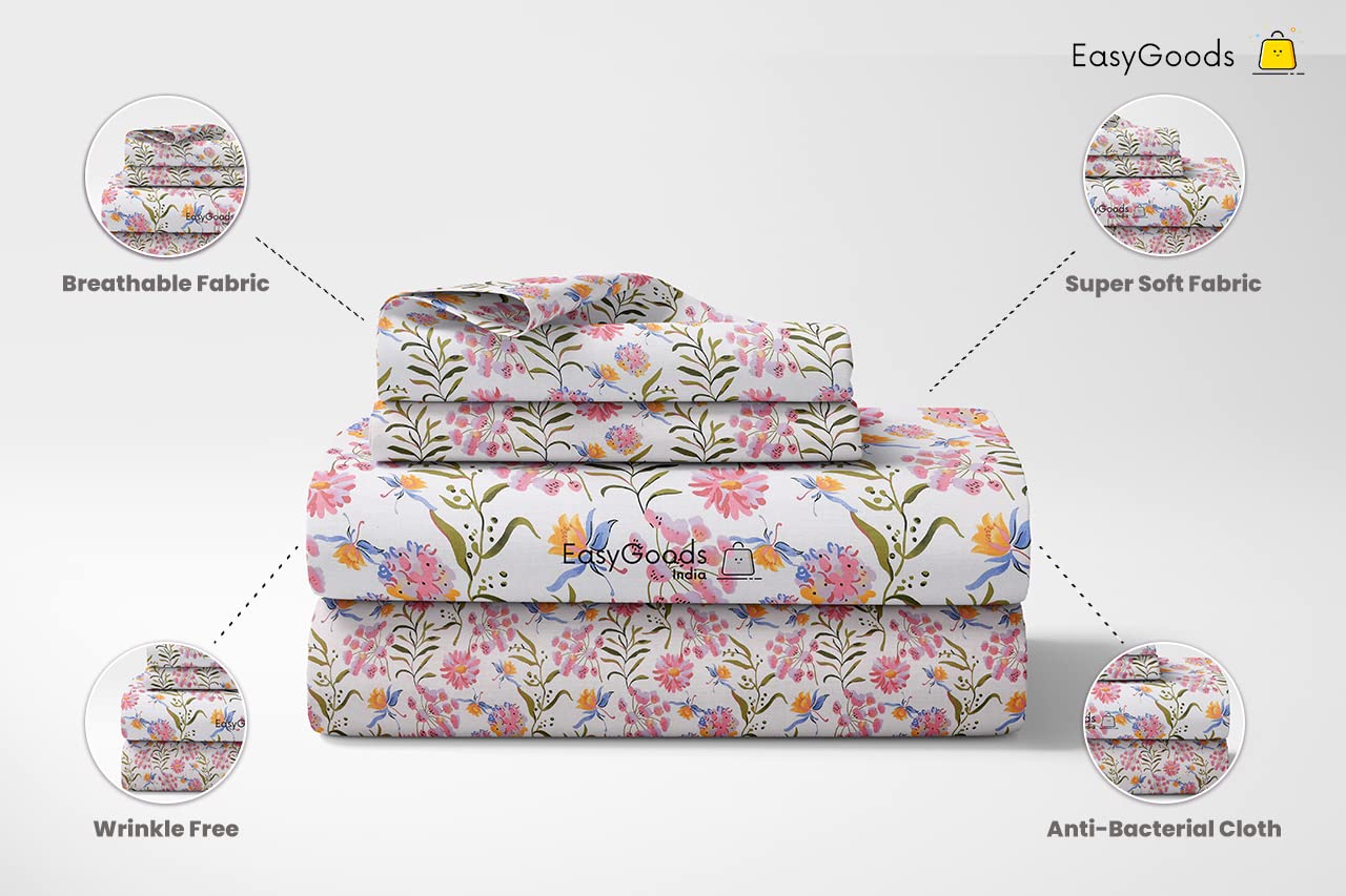 Premium King Size Double Bed Elastic Fitted Premium Bedsheet