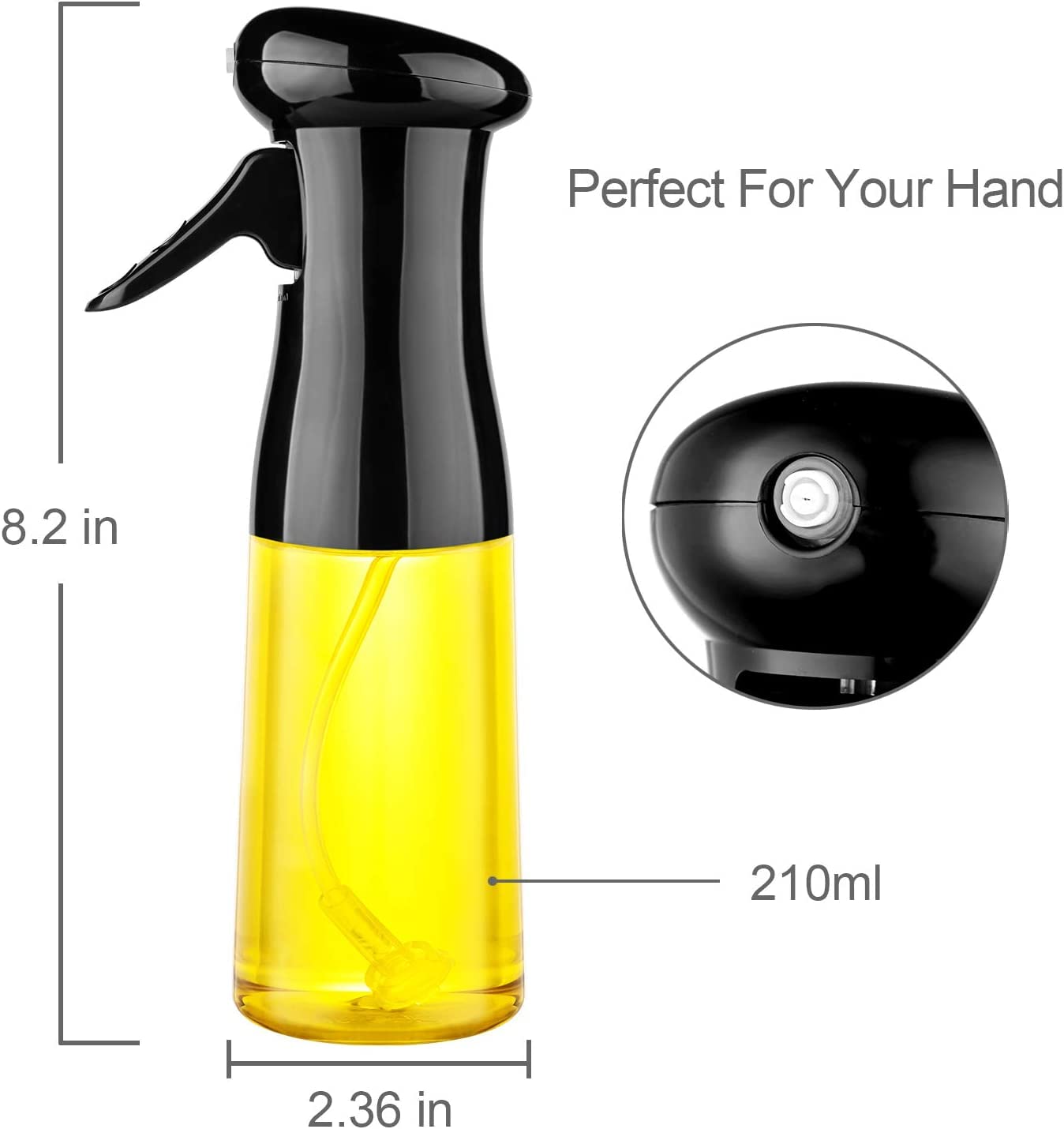 Glass Oil Dispenser Bottle Spray Mister (200 ML)
