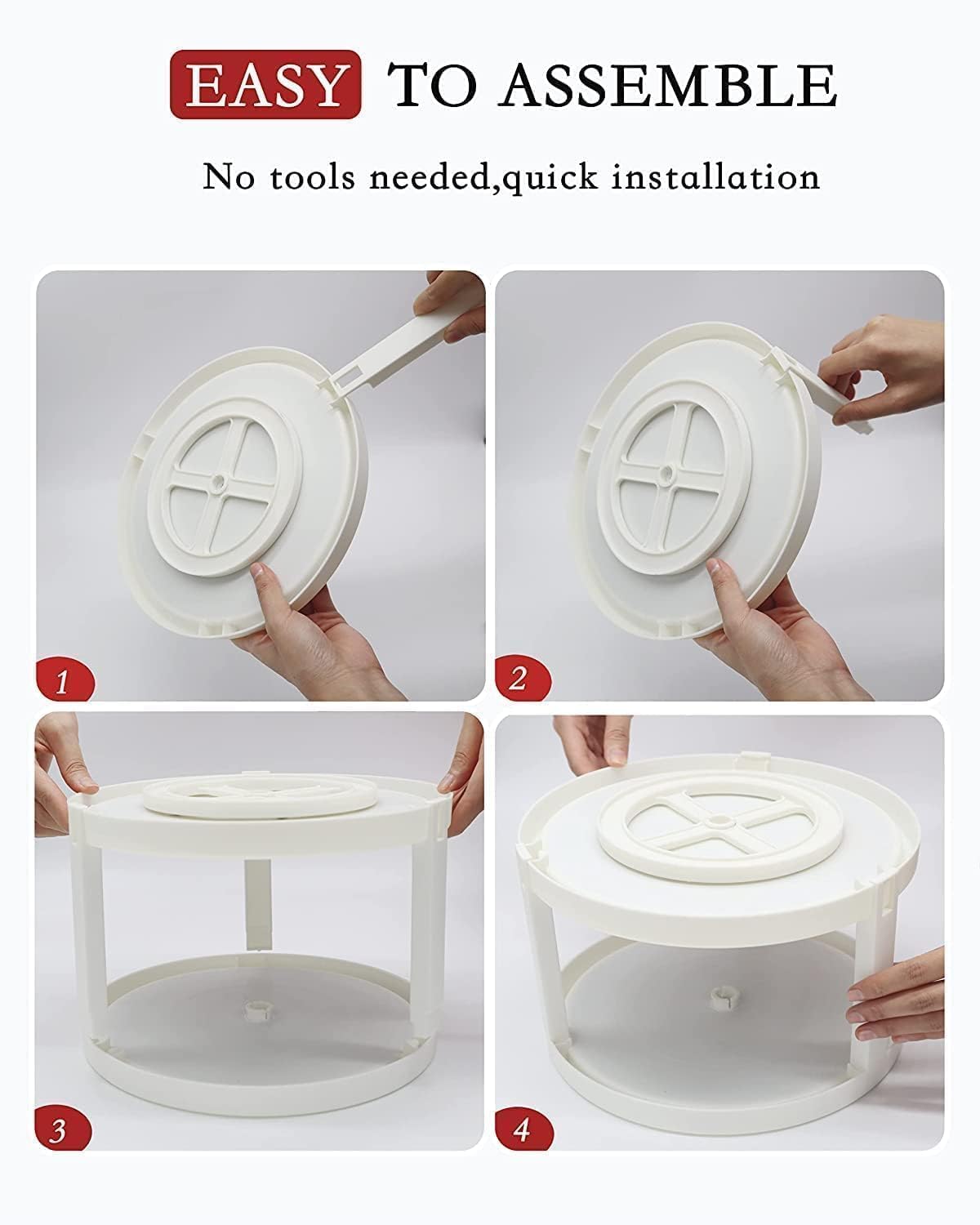 Double Layer 360° Rotating Spice Rack Organizer