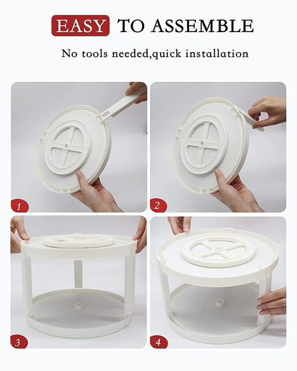 Double Layer 360° Rotating Spice Rack Organizer