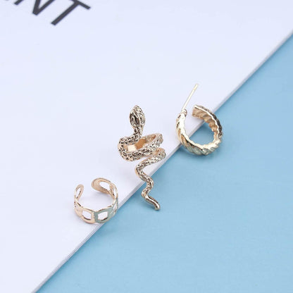 Most Trending Korean Style Snake Earstuds for Women (Set of 3)