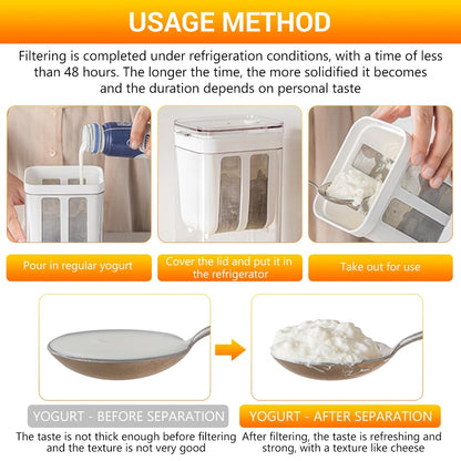 Multi-Purpose Yogurt & Milk Strainer with Fine Mesh and Lid