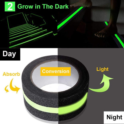 Glow-in-the-Dark Anti-Slip Tape for Stairs (2"x 5M)