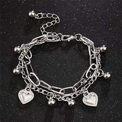 Multilayer  heart shape  bracelet