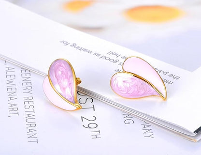Earrings Stud Earrings Women Jewellery Jewelry White Enamel Heart Earrings Love Heart Earrings For Girl Women