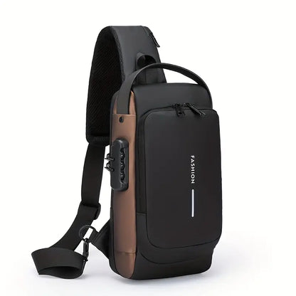 Anti-Theft Crossbody Sling Bag with USB Charging