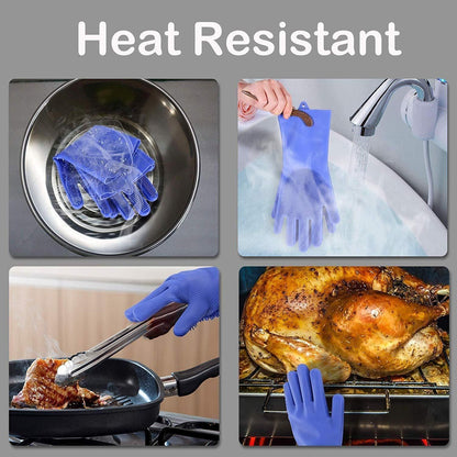 Magic Silicone Scrubbing Gloves for Dishwashing & Cleaning