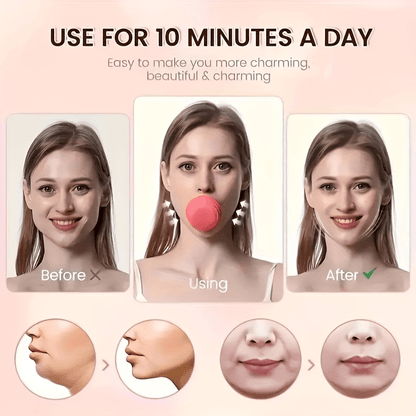 (Pack of 2) Silicone Fragrance Free V Line Chin Shaper Face Lift Tightening Tool and Muscle Trainer Slimming Device for Men and Women