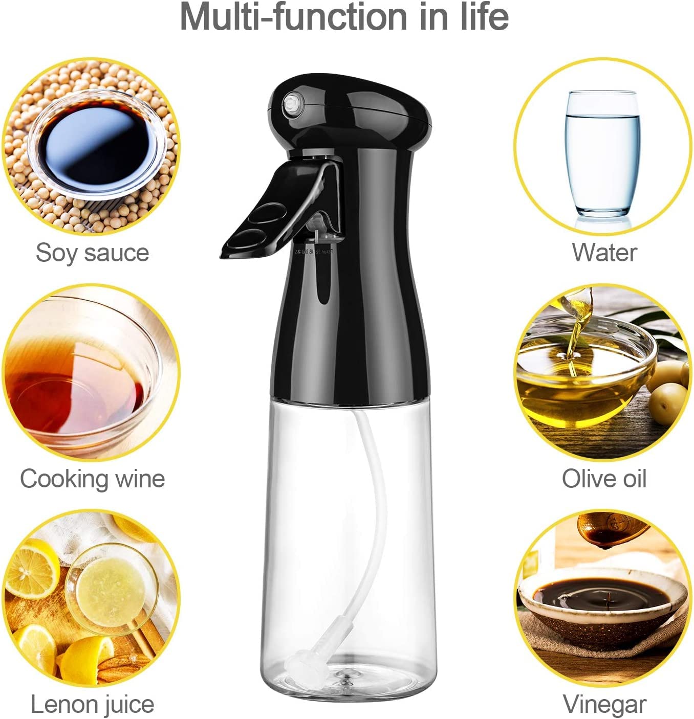 Glass Oil Dispenser Bottle Spray Mister (200 ML)
