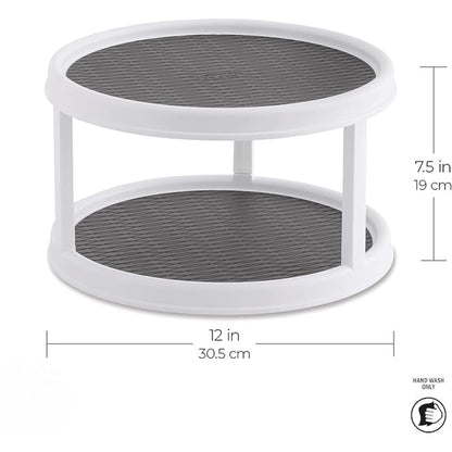 Double Layer 360° Rotating Spice Rack Organizer