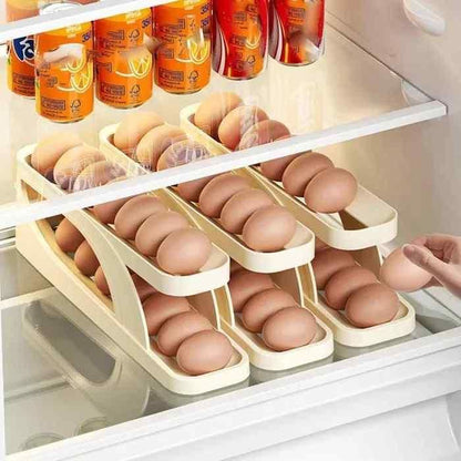 Automatic Rolling Egg Dispenser & Holder Container