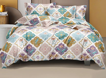 Premium Quality Light Shade King Size Double Bed Elastic Fitted Premium Bedsheet