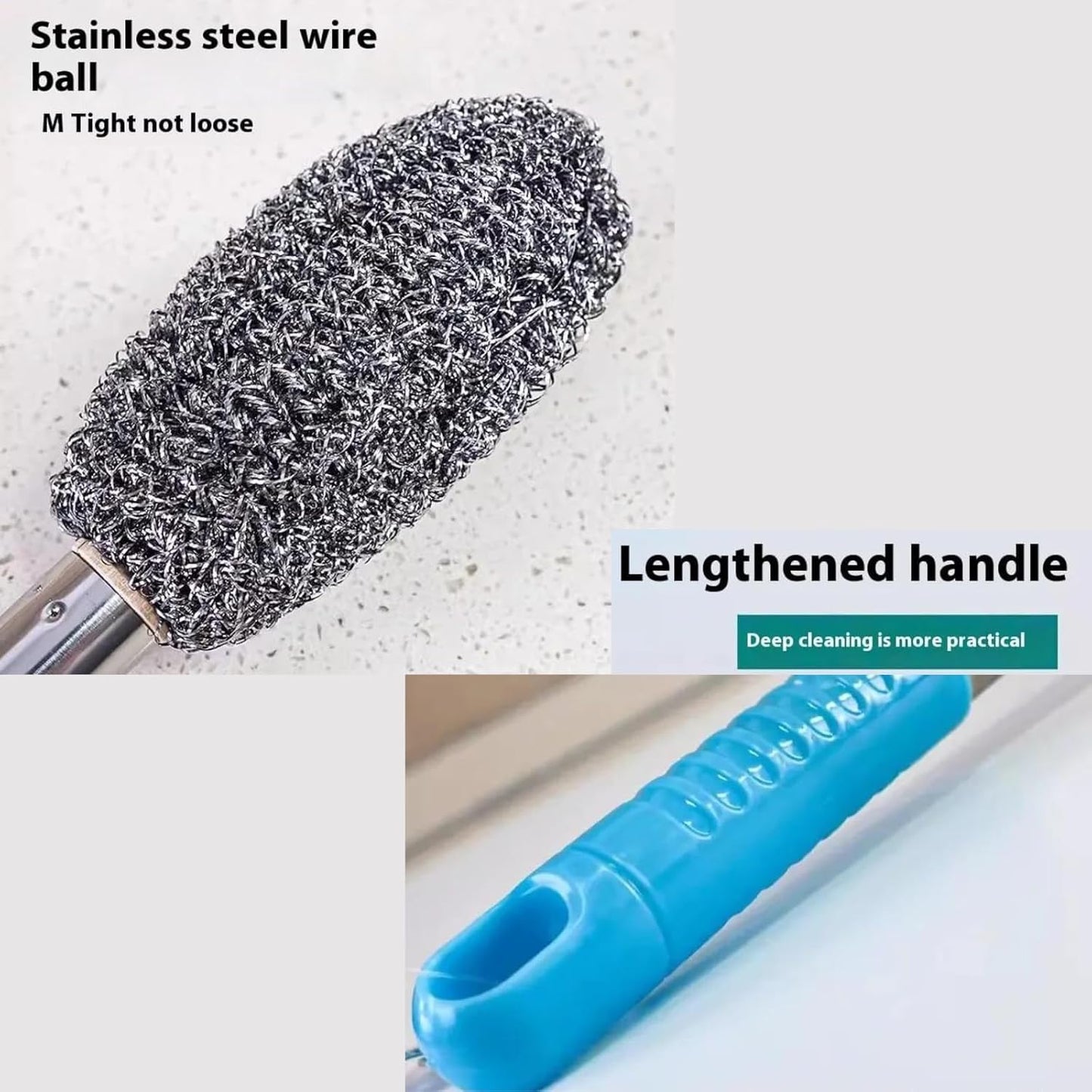 Long Handle Scrubber Brush for Kitchen Cleaning