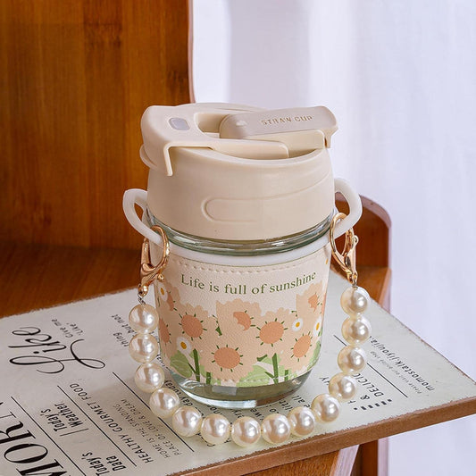 Coffee Mug With Cute Pearl Bracelet