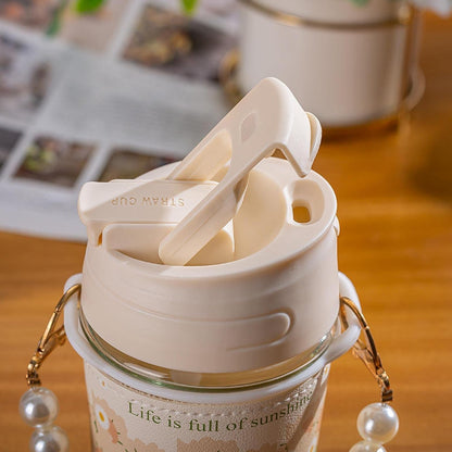 Coffee Mug With Cute Pearl Bracelet