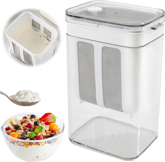 Multi-Purpose Yogurt & Milk Strainer with Fine Mesh and Lid