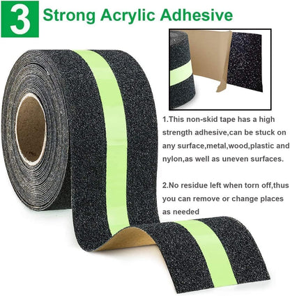 Glow-in-the-Dark Anti-Slip Tape for Stairs (2"x 5M)