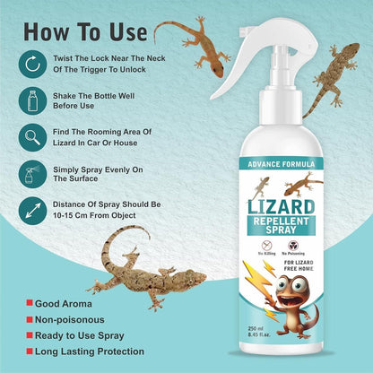 Home Safe Lizard Control Spray – 250ML Herbal Formula