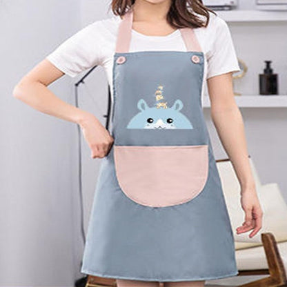 Lovely Cartoon Deer Waterproof Kitchen Apron