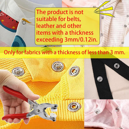 Heavy-Duty Snap Button Kit for Clothes, Bags & Leather