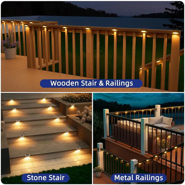 Solar Powered Waterproof Deck Lights for Outdoors