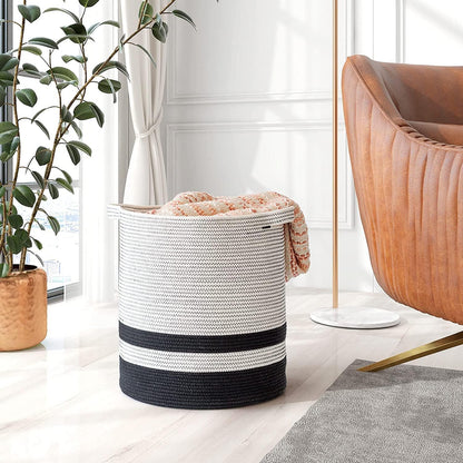 Foldable Wardrobe Cotton Mini Rope Laundry Basket