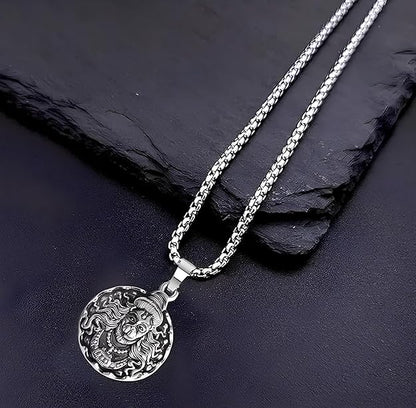 Silver-Plated Hanuman Pendant | Stylish & Durable Locket for Men
