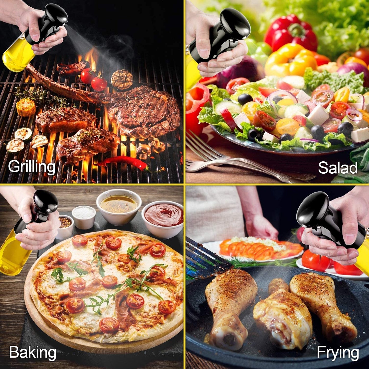 Glass Oil Dispenser Bottle Spray Mister (200 ML)