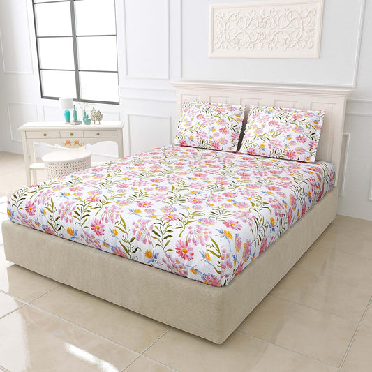 Premium King Size Double Bed Elastic Fitted Premium Bedsheet