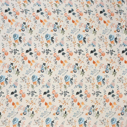 Floral, Beige And Green Elastic Fitted Bedsheets With 2 Pillow Covers