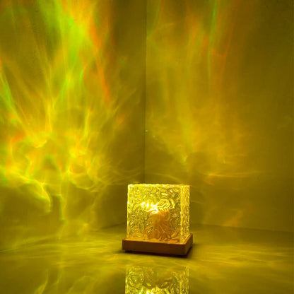 Dynamic Rotating Water Ripple Night Light