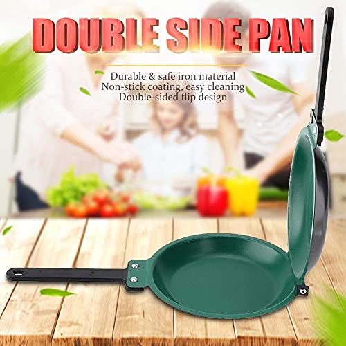 7.6in Diameter Double Side Flip Pan Ceramic Frying Pan Specialty Round Omelette Skillet Small Safe Kitchen Pancake Cookware, Pancake Frying Pan, Omelette Maker, Pancake Pan Nonstick, Pancake Pan, Omelette Pan